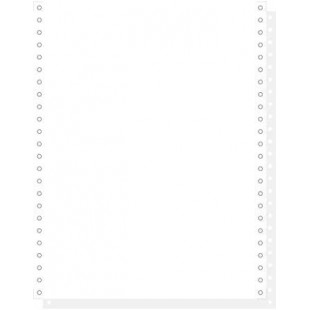 1000 FEUILLES DE LISTING AUTOCOPIANTES BLANC 240X12" 2PLIS BANDES CAROLL DETACHABLES