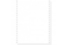1000 FEUILLES DE LISTING AUTOCOPIANTES BLANC 240X12" 2PLIS BANDES CAROLL DETACHABLES