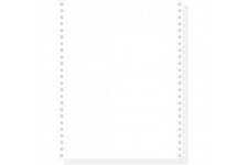 1000 FEUILLES DE LISTING AUTOCOPIANTES BLANC 240X12" 2PLIS BANDES CAROLL DETACHABLES