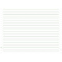 EXACOMPTA 66311E "2000 feuilles de listing zone vert 380x11"" 1pli Bandes Caroll Non Detachables 70g"