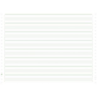 EXACOMPTA 66311E "2000 feuilles de listing zone vert 380x11"" 1pli Bandes Caroll Non Detachables 70g"