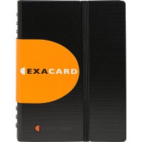 Exacompta 75034E Exactive - Porte cartes de visite detachable - 120 cartes - 20 x 14,5 cm rechargeable avec reference 85034E