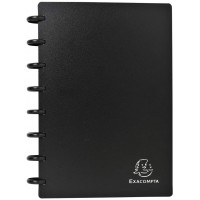 Exacompta 75151E Porte-cartes de visite a  anneaux couverture opaque 16 x 21 cm Noir