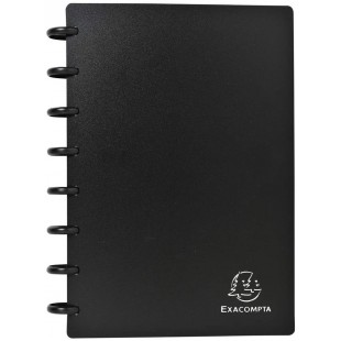 Exacompta 75151E Porte-cartes de visite a  anneaux couverture opaque 16 x 21 cm Noir