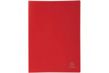 Exacompta - Ref. 85105E - 1 Protege-documents en polypropylene souple OPAK 200 vues / 100 pochettes grainees - A4 - rouge