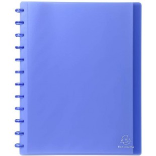 Exacompta - Ref. 86352E - Protege-Documents a  Anneaux et Pochettes Detachables 60 Vues / 30 Pochettes - A4 - Bleu Translucide