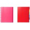 Exacompta - Ref. 86355E - Protege-Documents a  Anneaux - Rouge & 86002E Intercalaire 6 touches en polypropylene couleur format m