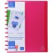 Exacompta - Ref. 86355E - Protege-Documents a  Anneaux - Rouge & 86002E Intercalaire 6 touches en polypropylene couleur format m