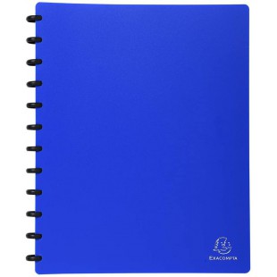 Exacompta - Ref. 86362E - Protege-Documents a  Anneaux et Pochettes Detachables 60 Vues / 30 Pochettes - A4 - Bleu