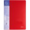 Exacompta 88405E Porte-vues personalisable rigide Kreacover Up line A4 avec porte etiquettes sur 3 Faces 80 vues Rouge