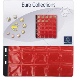 Exacompta - Ref. 96003E - 1 sachet de 3 recharges Numismatiques de 30 cases cristal pour 90 pieces de monnaie jusqu'a  30mm de d