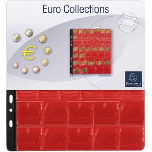 Exacompta - Ref. 96006E - 1 sachet de 3 recharges Numismatiques de 43 cases cristal pour 129 pieces de monnaie diametres 20,25,3