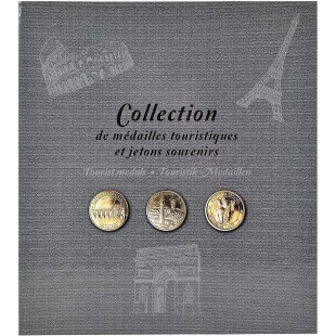 Exacompta - Ref. 96113E - 1 album de collection pour 50 medailles touristiques ou jetons souvenirs (diametre 34mm) - Couverture 