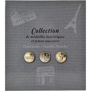 Exacompta - Ref. 96113E - 1 album de collection pour 50 medailles touristiques ou jetons souvenirs (diametre 34mm) - Couverture 