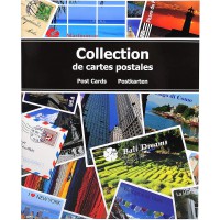 Exacompta - Ref. 96115E - 1 album de collection pour 200 cartes postales - 100 pages - Couverture rigide pelliculage brillant - 