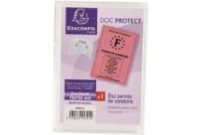 Exacompta 5391E Etuis pour Permis de Conduire Europeen Format en Polypro, Cristal,