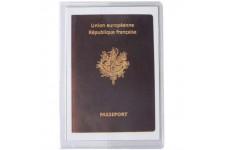 Exacompta 5399E Paquet de 10 Etuis 2 volets pour passeport format en polypro 9 x 12,5 cm Cristal