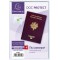 Exacompta 5399E Paquet de 10 Etuis 2 volets pour passeport format en polypro 9 x 12,5 cm Cristal