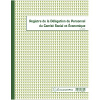 Exacompta 6625E Registre de la delegation du personnel du CSE (Comite Social Economique) 30 pages 32 x 24 cm.