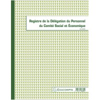 Exacompta 6625E Registre de la delegation du personnel du CSE (Comite Social Economique) 30 pages 32 x 24 cm.