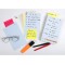 EXACOMPTA 13659E etui refermable de 100 fiches 10,5 x 14,8 cm quadrillees 5x5 perforees couleurs assorties ( 25 vertes 25 jaunes