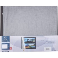 Exacompta - Ref. 16810E - 1 Sachet de 10 Recharges pour album a  vis pages noires au format 37x29 cm - avec vis d'extensions et 