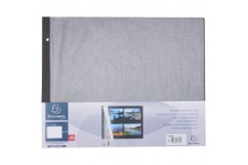 Exacompta - Ref. 16810E - 1 Sachet de 10 Recharges pour album a  vis pages noires au format 37x29 cm - avec vis d'extensions et 