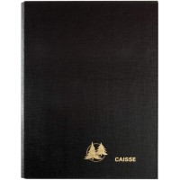 Exacompta 38970E Classeur Vide pour Feuillets Mobiles Perpetuel de Caisse 16 x 24 cm Noir