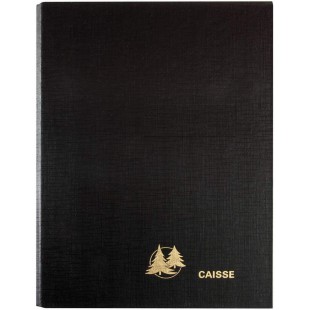 Exacompta 38970E Classeur Vide pour Feuillets Mobiles Perpetuel de Caisse 16 x 24 cm Noir