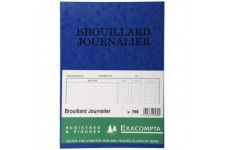 Exacompta 79E Brouillard Journalier pique 27 x 19,5 cm 40 pages format Vertical/110 g/m² - Coloris aleatoire