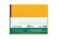 EXACOMPTA 6130E Registre Piqure 320 x 250 mm 31 Lignes 13 Colonnes Page 80 Pages Coloris de Couverture Aleatoires