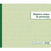 Exacompta - Ref. 6620E - 1 Piqure 27x32cm - Registre unique du personnel (salaries et stagiaires) - 56 pages