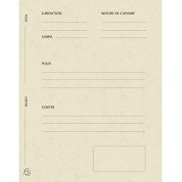 Exacompta 220112E Pack de 25 Chemise cartonnee sans rabat sans rabat pour Avocats 25 x 32 cm Ivoire