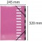 Exacompta 53928E Trieur Harmonika de 12 compartiment Iderama avec couverture en carte pellicule Rose