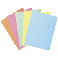 Exacompta - Ref. 332000E - Paquet de 50 chemises rigides avec 2 rabats SUPER 210 g/m² - couleurs pastel - chemises certifiees PE