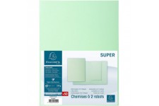 Exacompta - Ref. 332004E - Paquet de 50 chemises rigides avec 2 rabats SUPER 210 g/m² - couleurs pastel - chemises certifiees PE