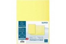 Exacompta - Ref. 332005E - Paquet de 50 chemises rigides avec 2 rabats SUPER 210 g/m² - couleurs pastel - chemises certifiees PE