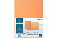 Exacompta - Ref. 332007E - Paquet de 50 chemises rigides avec 2 rabats SUPER 210 g/m² - couleurs pastel - chemises ce