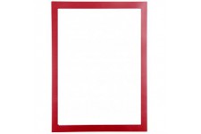 Exacompta - Ref. 39203E - Une Pochette Affichage Mural Magnetique, pour Format A4, Cadre Couleur Rouge