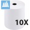Lot de 10 : Exacompta - Ref. 43706SE - bobines pour tickets de caisse 80x80 mm - 1 pli thermique 55g/m2 sans BPA. - Metrage (+ o