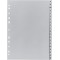 Exacompta - Ref 1720B - Intercalaires en polypropylene gris - 20 touches imprimees - alphabet allemand - adapte pour un classeme