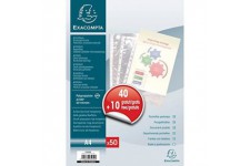 EXACOMPTA Lot promo - Sachet de 40 + 10 pochettes perforees en polypropylene lisse - A4