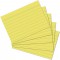 Exacompta 10820SE Paquet de 100 Fiches Bristol sous film 7, 4 x 10, 5 cm ligne Non perforees Jaune