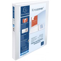 Exacompta - ref. 51822E - 1 Classeur opaque rigide personnalisable 3 poches - 2 anneaux en D de 30 mm - Dos 47 mm - Dimensions e