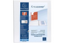 EXACOMPTA Classeur 4 anneaux en d 40mm remborde 3 pochettes exterieures krea cover - a4 maxi