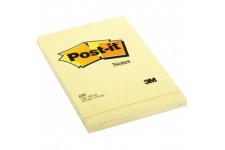 Lot de 6 : Post-it Note repositionnable 102 x 152 mm Jaune Pastel