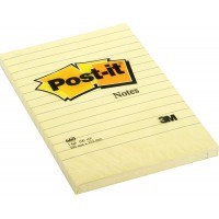 Post-it Note repositionnable Ligne 102 x 152 mm Jaune Pastel