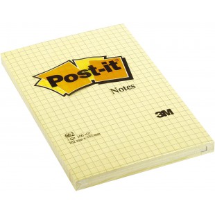 Post-it Note repositionnable Quadrillee 102 x 152 mm Jaune