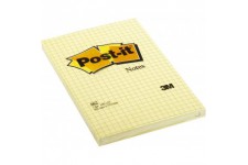 Post-it Note repositionnable Quadrillee 102 x 152 mm Jaune