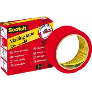 3M Rouleau de ruban a  cacheter Scotch 35 mm x 33 m (Rouge) (Import Allemagne)